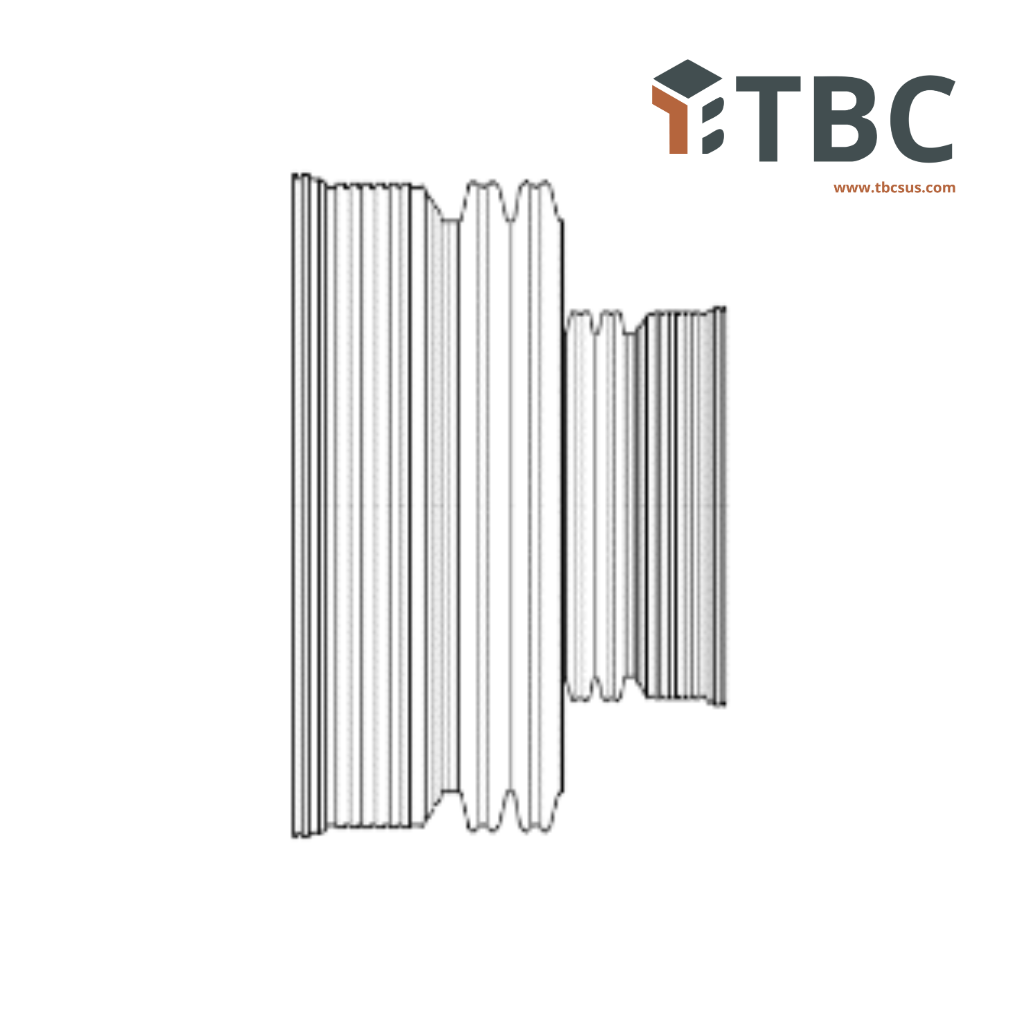 Corrugated Concentric Reducer WT Bell End 60" x 4"